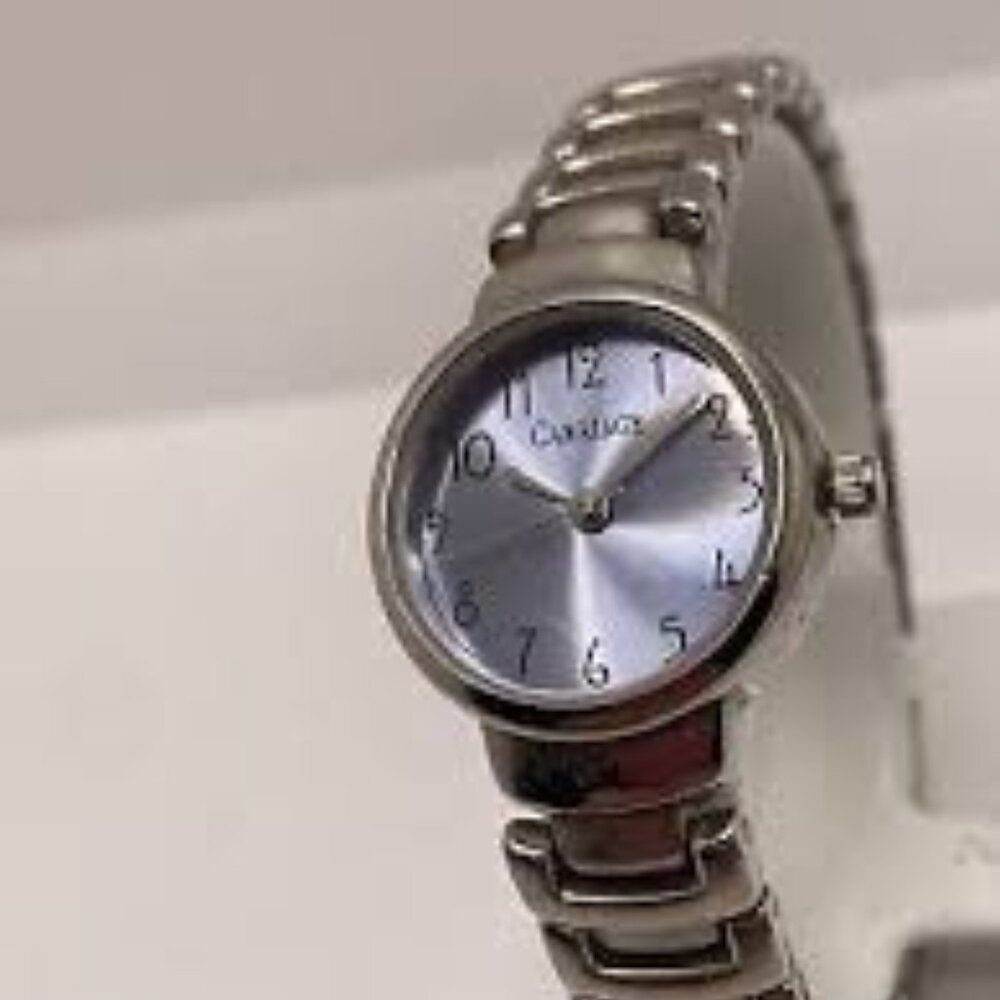 Carriage By Timex Women's Watch Silver Tone Blue Dial Bracelet Band - Picture 2 of 7